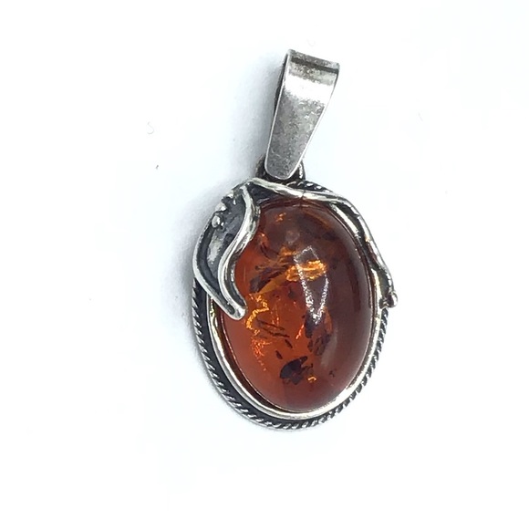 Jewelry - Amber Pendant in 925 Silver NWT